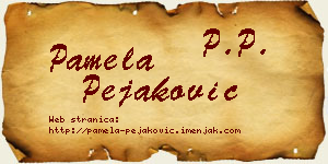 Pamela Pejaković vizit kartica